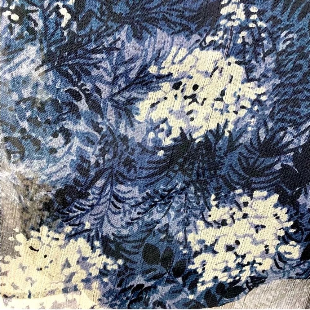 EUC Joie Navy Blue and White Floral MIDI, Sleeveless, Dress - Picture 7 of 8